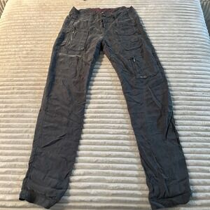 Pete & Greta Cargo Pants Women's Sz 4/6 Gray Multi Pocket Johnny Was Y2K Grunge